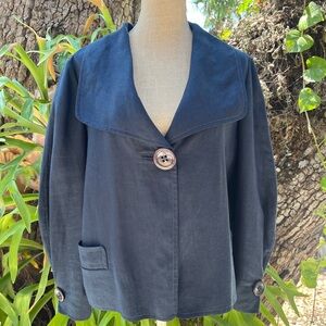 Summer Linen Navy Blue Jacket
